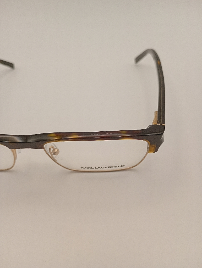 Karl Lagerfeld KL216-508 Eyewear Eyeglasses/Prescription Clear Full-Rim Rectangle Unisex Standard Barrel Hinge Brown Plastic - Image 2