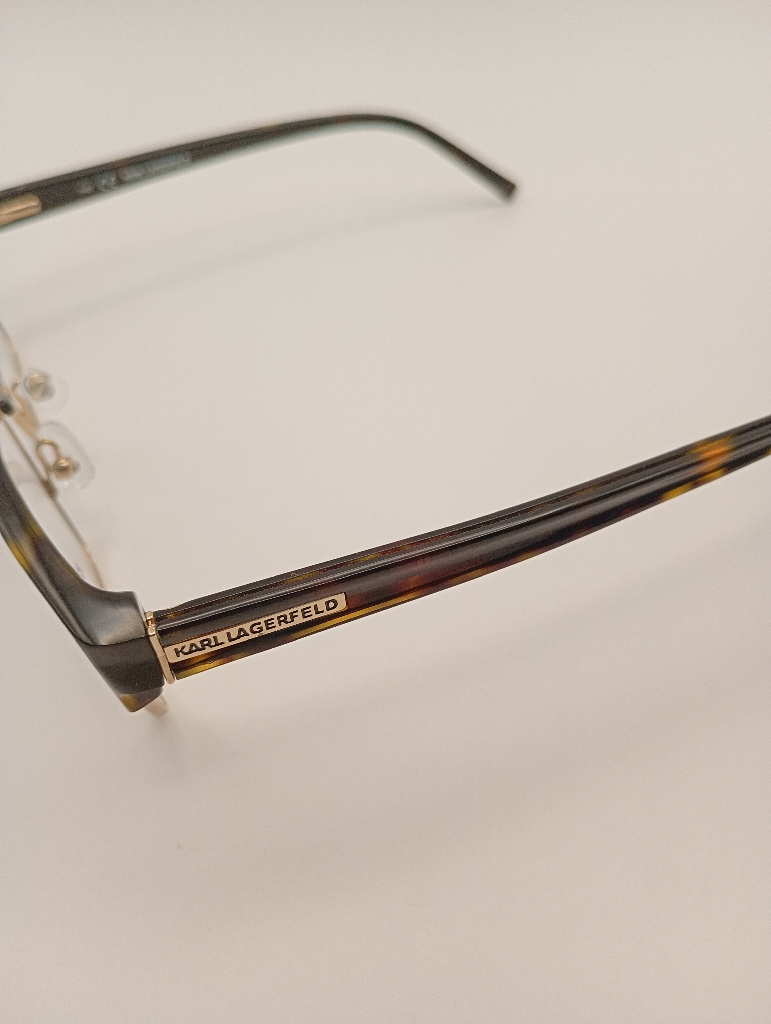 Karl Lagerfeld KL216-508 Eyewear Eyeglasses/Prescription Clear Full-Rim Rectangle Unisex Standard Barrel Hinge Brown Plastic - Image 3