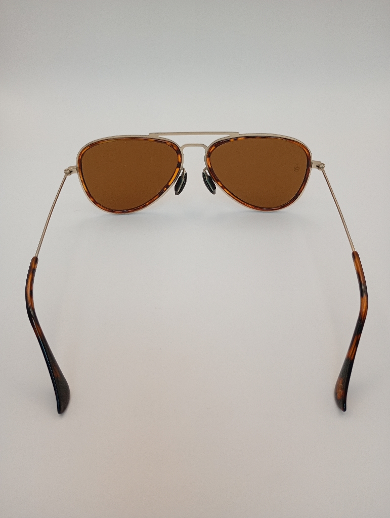 Lux-Lenses SG17SUPB2009BRNGLD Sunglasses Unisex Brown Aviator Brown Plastic, Metal - Image 3