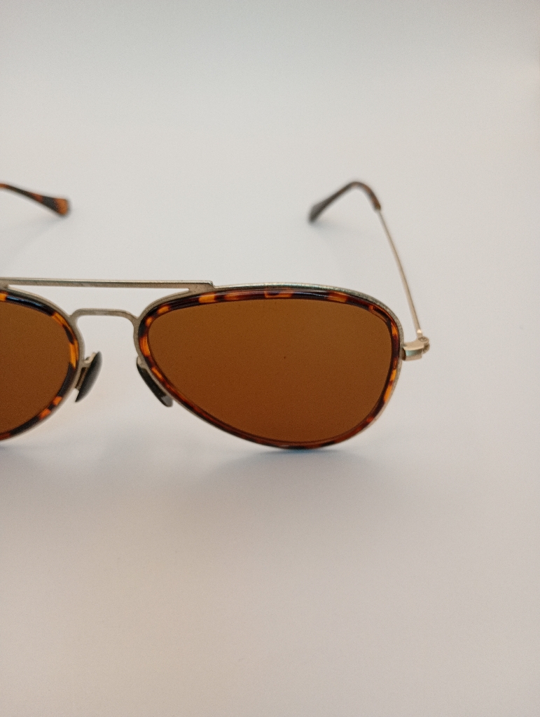 Lux-Lenses SG17SUPB2009BRNGLD Sunglasses Unisex Brown Aviator Brown Plastic, Metal - Image 4