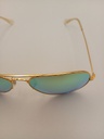 LUX-LENSED LTD 3025PCHGLD Sunglasses Unisex Mirrored Green Aviator Gold Metal - Image 2