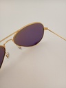 LUX-LENSED LTD 3025PCHGLD Sunglasses Unisex Mirrored Green Aviator Gold Metal - Image 6
