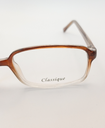 Classique CLASS601/P Eyewear Eyeglasses/Prescription Clear Full-Rim Rectangle Unisex Standard Barrel Hinge Brown Plastic - Image 2