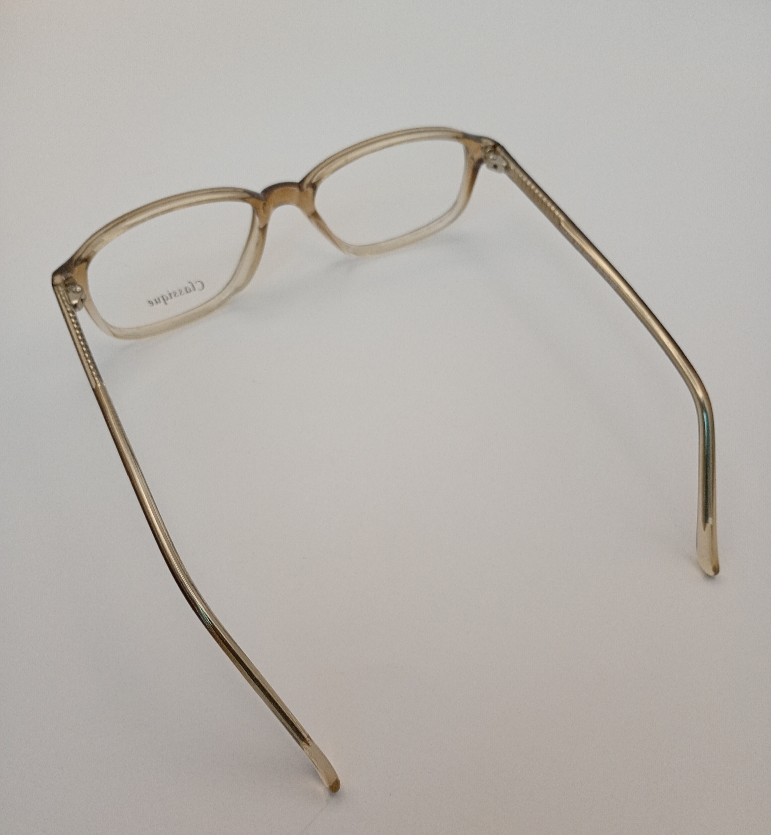 Classique CLASS602 Eyewear Eyeglasses/Prescription Clear Full-Rim Rectangle Unisex Standard Barrel Hinge Gray Plastic - Image 3