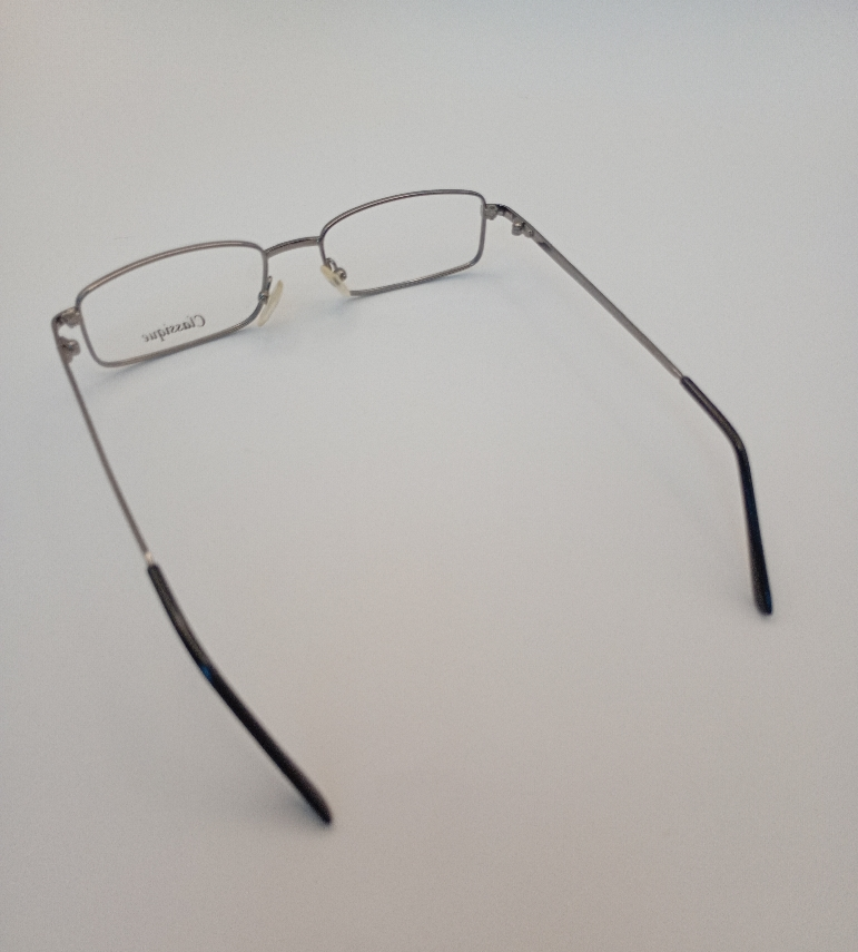 Classique CLASS509/M Eyewear Eyeglasses/Prescription Clear Full-Rim Rectangle Men Standard Barrel Hinge Silver Metal - Image 3