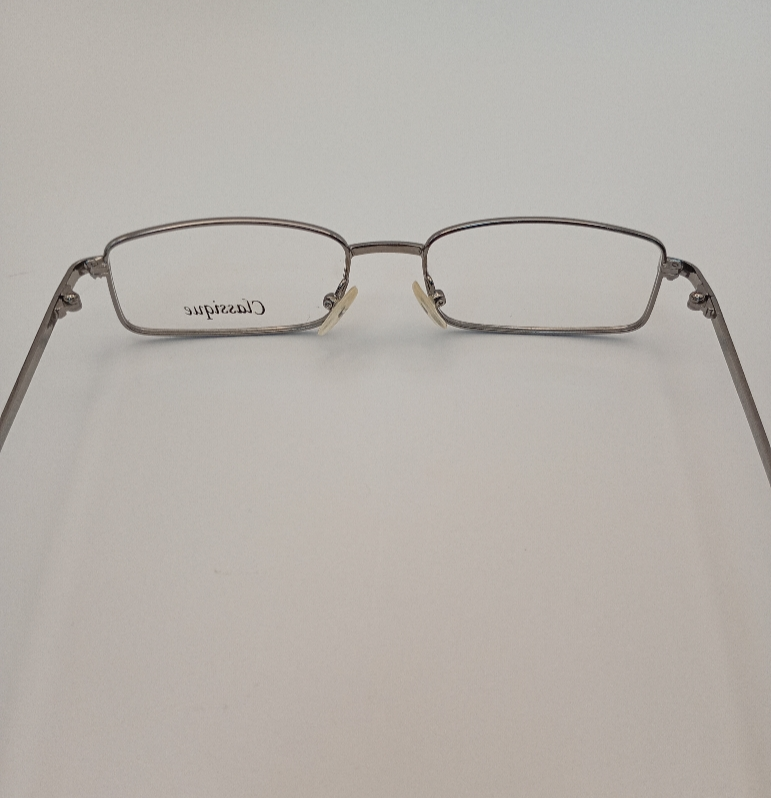 Classique CLASS509/M Eyewear Eyeglasses/Prescription Clear Full-Rim Rectangle Men Standard Barrel Hinge Silver Metal - Image 6