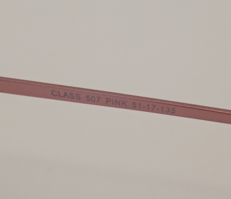 Classique CLASS507/M Eyewear Eyeglasses/Prescription Clear Full-Rim Rectangle Unisex Standard Barrel Hinge Pink Metal - Image 4