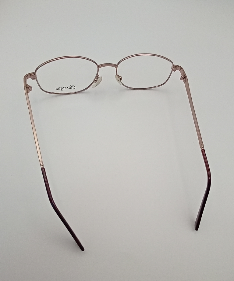 Classique CLASS506 Eyewear Eyeglasses/Prescription Clear Full-Rim Rectangle Unisex Standard Barrel Hinge Brown Metal - Image 4