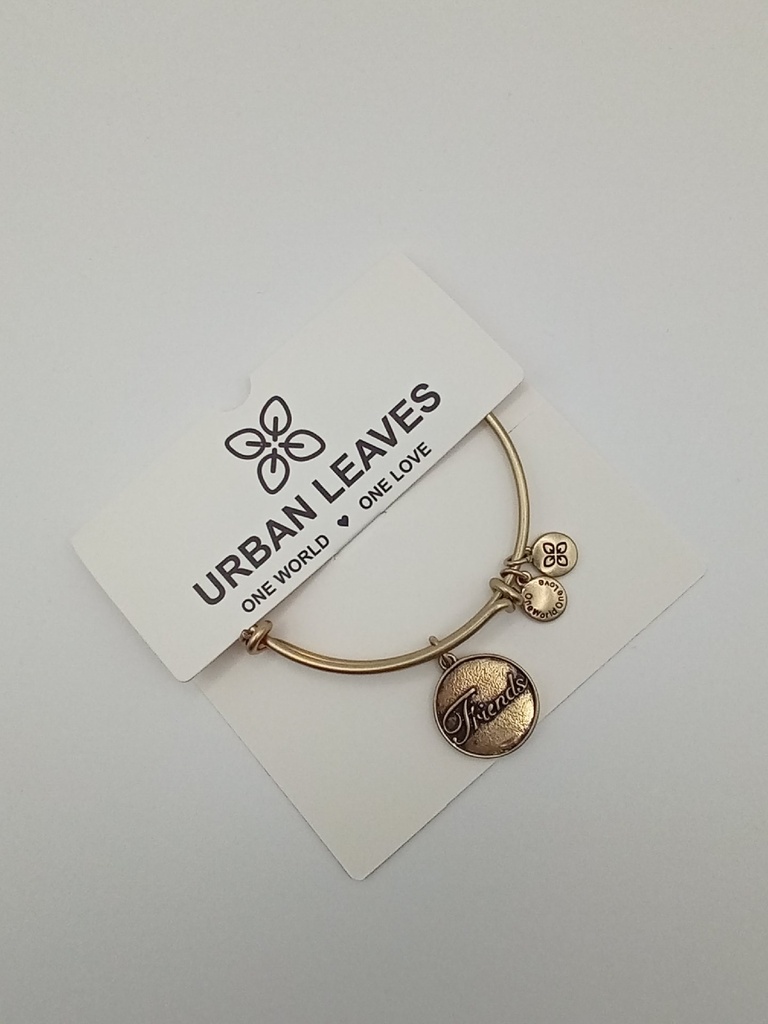Urban Leaves ULUS009VG Bracelet Charm Bangle Gold Metal Bangle Friends Gold Tone Unisex - Image 2