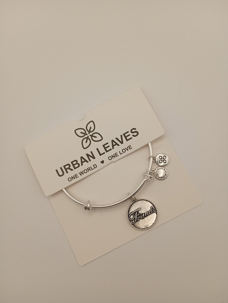Urban Leaves ULUS009VS Bracelet Charm Silver Metal Bangle Friends Vintage Silver Women - Image 2