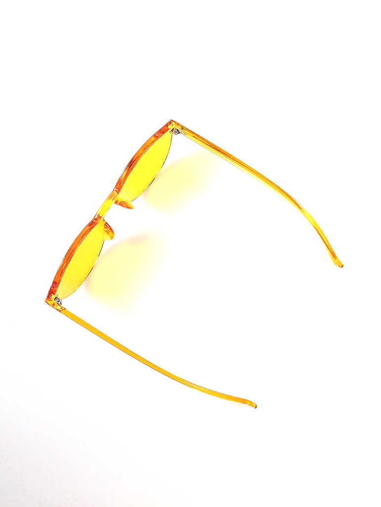 Lux Lenses 3003YEL TRN Sunglasses Unisex Yellow Cat-eye Yellow Plastic - Image 3