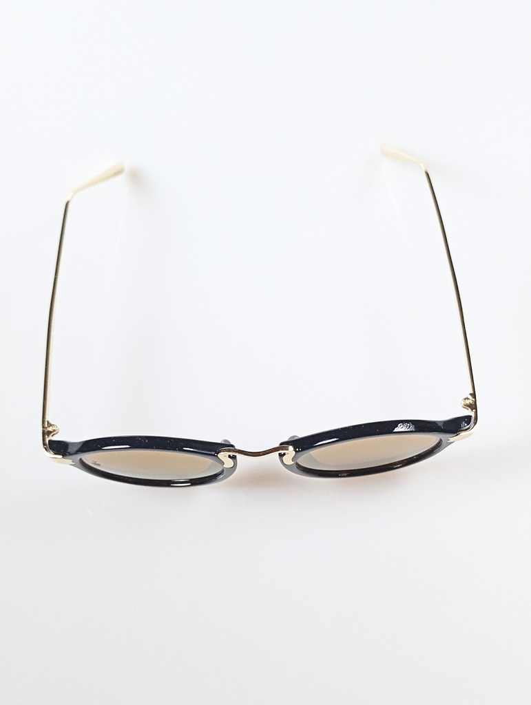Lux Lenses SG17SUPB1021GLDBLK Sunglasses Unisex Brown Oval Black Plastic, Metal - Image 1