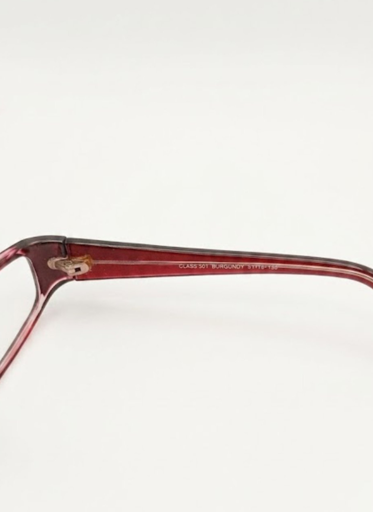 Classique Eyeglasses Frame Rectangle Full-Rim Purple Unisex Acetate - Image 5