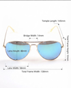 Lux Lenses Sunglasses Aviator UV400 Mirrored Gold Green Unisex - Image 1