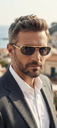 Lux Lenses Sunglasses Aviator UV400 Mirrored Gold Black Unisex - Image 1