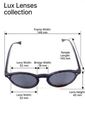 Lux Lenses Sunglasses Oval UV Protection Black Grey Unisex - Image 2