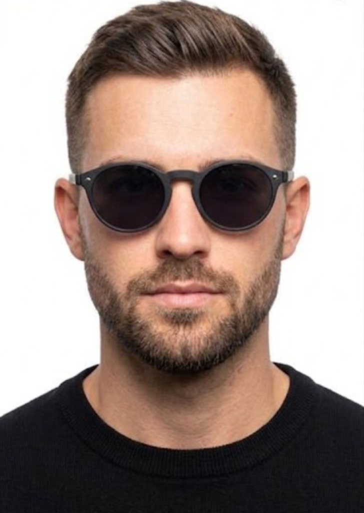 Lux Lenses Sunglasses Oval UV Protection Black Grey Unisex - Image 3