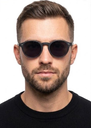Lux Lenses Sunglasses Oval UV Protection Black Grey Unisex - Image 3