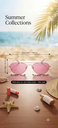 Lux Lenses Sunglasses Cat-eye UV400 Gold Pink Unisex - Image 2