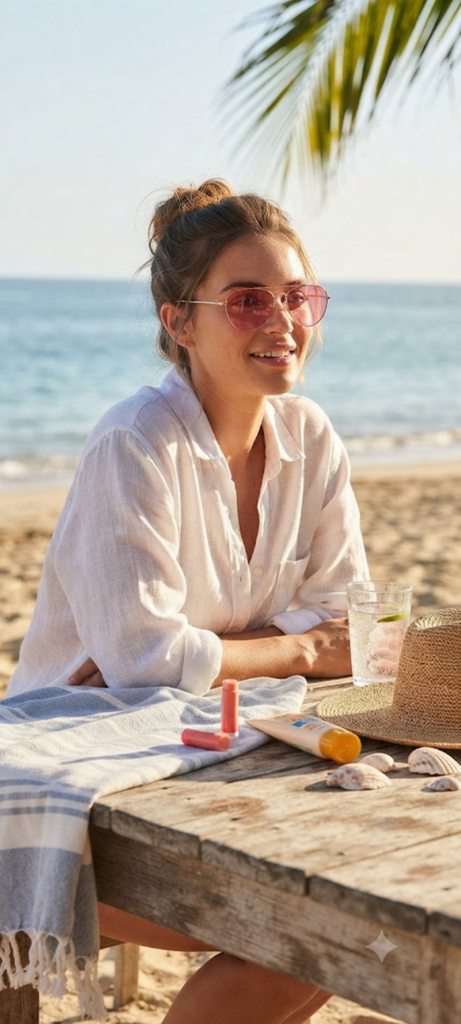 Lux Lenses Sunglasses Cat-eye UV400 Gold Pink Unisex - Image 3