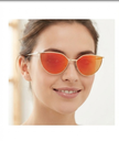 Lux Lenses Sunglasses UV400 Mirrored Gold Red Unisex - Image 2