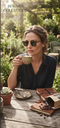 Lux Lenses Sunglasses Round UV Protection Brown Green Unisex - Image 3