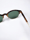 Lux Lenses Sunglasses Round UV Protection Brown Green Unisex - Image 6