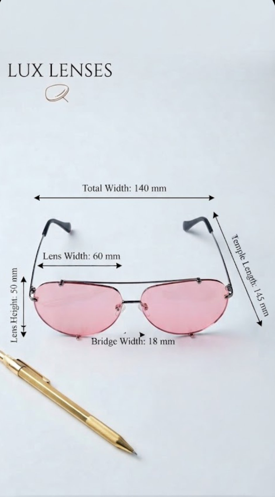 Lux Lenses Sunglasses Aviator UV400 Mirrored Silver Unisex - Image 3