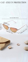 Lux Lenses Sunglasses Cat-eye UV Protection Gold Unisex - Image 3