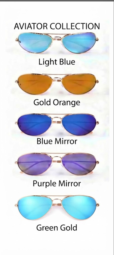 Lux Lenses Sunglasses Aviator UV Protection Mirrored Gold Orange Unisex - Image 6