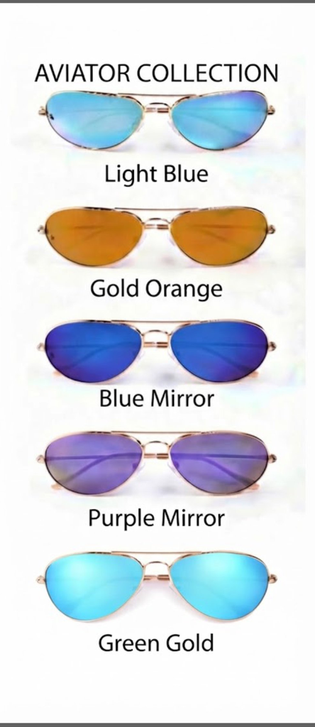 Lux Lenses Sunglasses Aviator UV400 Mirrored Gold Purple Unisex - Image 3