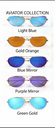 Lux Lenses Sunglasses Aviator UV400 Mirrored Gold Purple Unisex - Image 3