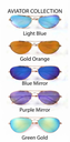 Lux Lenses Sunglasses Aviator UV400 Mirrored Gold Blue Unisex Metal - Image 6