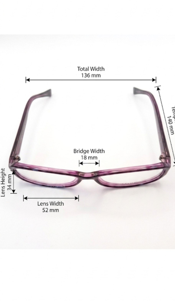 Brooksfield Eyeglasses Frame Rectangle Full-Rim Purple Unisex Acetate - Image 2