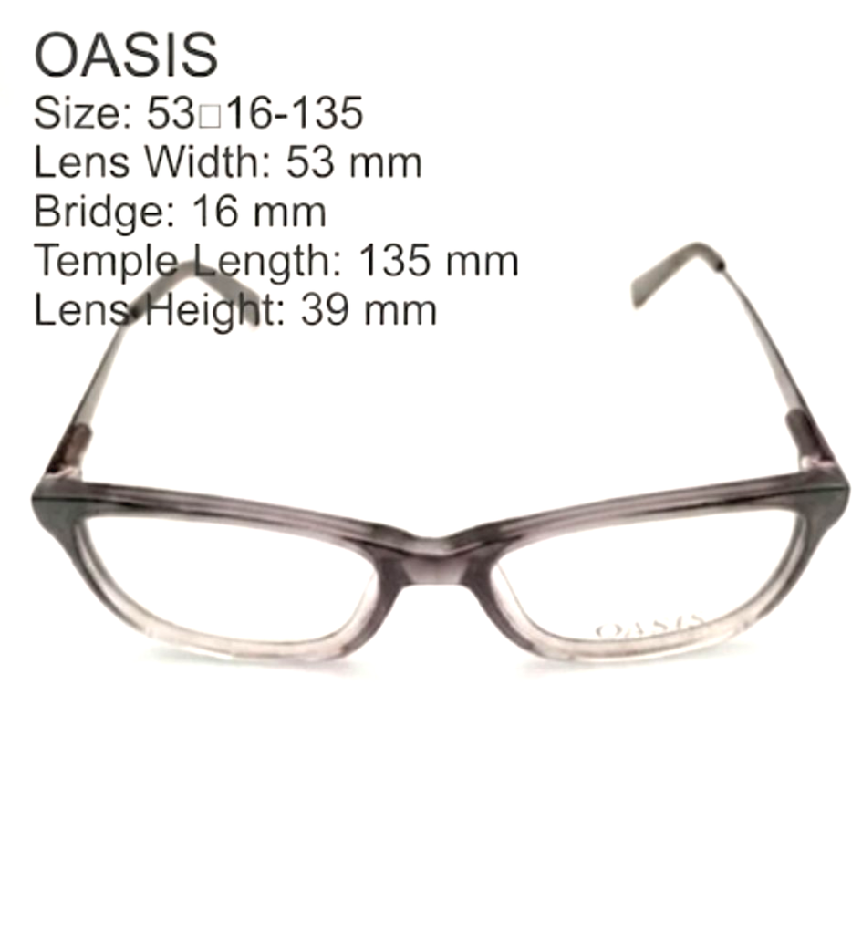Oasis Eyeglasses Frame Rectangle Full-Rim Black Unisex Acetate Spring Hinge - Image 3