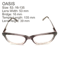 Oasis Eyeglasses Frame Rectangle Full-Rim Black Unisex Acetate Spring Hinge - Image 3