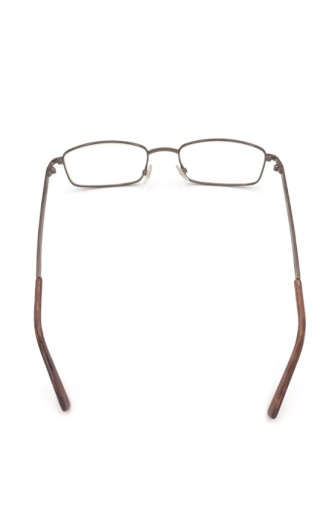 Classique Eyeglasses Frame Rectangle Full-Rim Bronze Men Metal - Image 6
