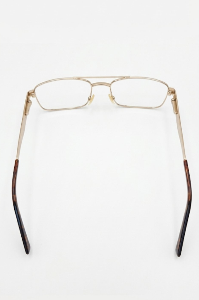 Brooksfield Eyeglasses Frame Rectangle Full-Rim Gold Men Metal - Image 3