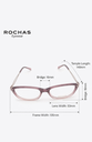 Rochas Eyeglasses Frame Rectangle Full-Rim Purple Women Metal Plastic - Image 2