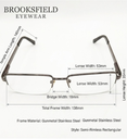 Brooksfield BR804/G/GUNMETAL/55-17 Eyewear Eyeglasses/Prescription Men - Image 2