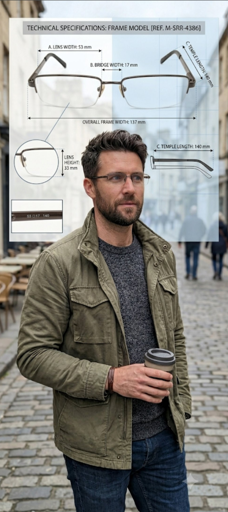 Brooksfield BR804/G/GUNMETAL/55-17 Eyewear Eyeglasses/Prescription Men - Image 3