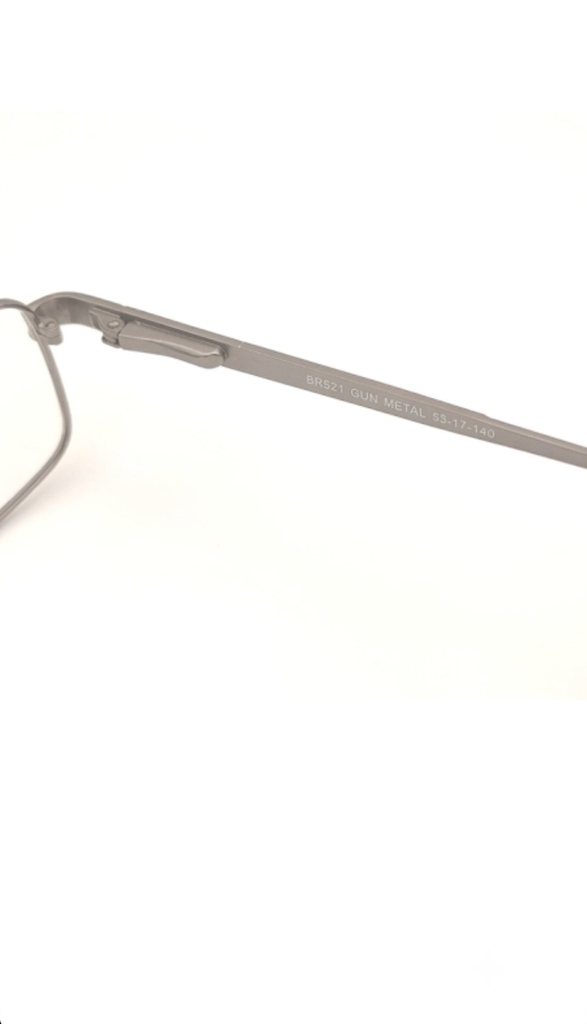 Brooksfield Eyeglasses Frame Rectangle Full-Rim Gray Men Metal - Image 5