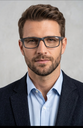 Brooksfield Eyeglasses Frame Rectangle Full-Rim Black Men Acetate - Image 2