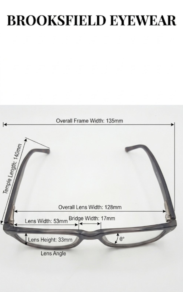Brooksfield Eyeglasses Frame Rectangle Full-Rim Black Men Acetate - Image 3