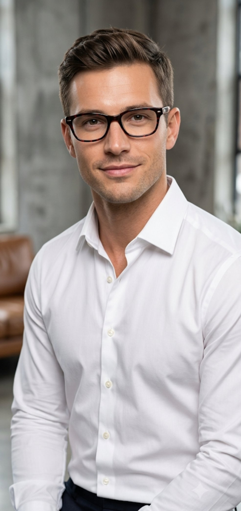 Brooksfield Eyeglasses Frame Rectangle Full-Rim Brown Unisex Acetate - Image 3