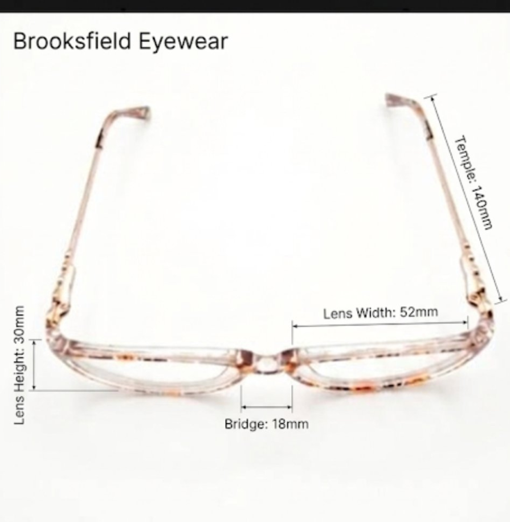 Brooksfield Eyeglasses Frame Rectangle Full-Rim Brown Women Acetate - Image 2