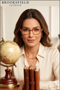 Brooksfield Eyeglasses Frame Rectangle Full-Rim Brown Women Acetate - Image 3
