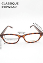 Classique Eyeglasses Frame Rectangle Full-Rim Brown Unisex Acetate 140mm - Image 2