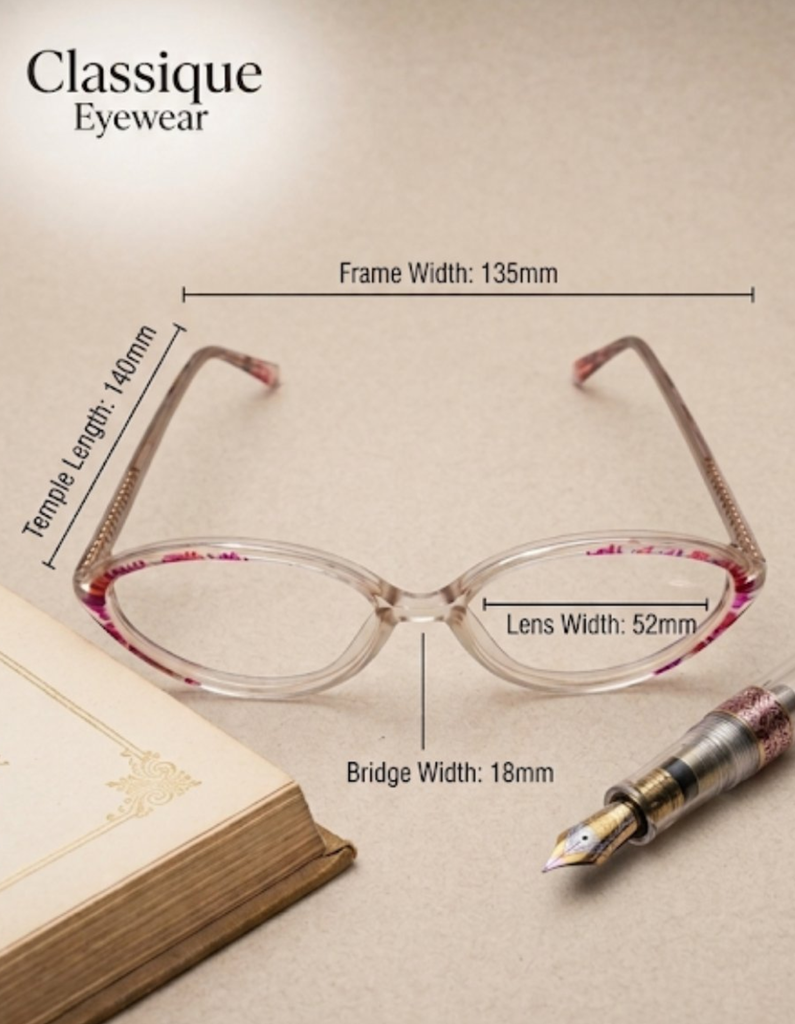 Classique Eyeglasses Frame Cat-eye Full-Rim Women Acetate - Image 6