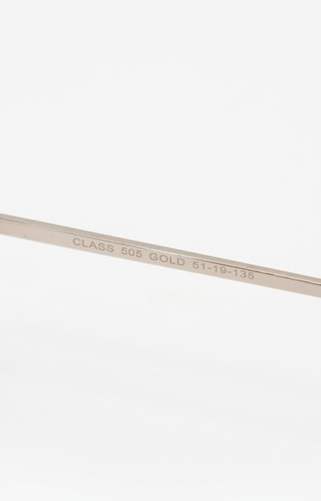 Classique Eyeglasses Frame Rectangle Semi-Rimless Gold Men Metal Plastic - Image 4